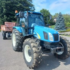 foto 86HP traktor New Holland T5040 +abroll 11t Anhänger (2013)